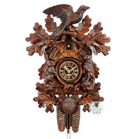 Before The Hunt 8 Day Mechanical Carved Cuckoo Clock 42cm By TRENKLE image