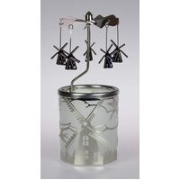 Windmill Glass Candle Carousel