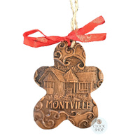 15cm Clock Shop Montville Gingerbread Hanging Decoration image