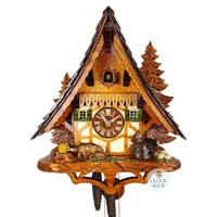 Carved 1 Day Bears With Honey Pot Cuckoo Clock By SCHNEIDER