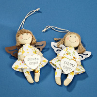 Schutzengel (goodluck) Angel In Yellow Flower Dress 18cm