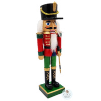 23cm Red & Green Soldier Nutcracker image