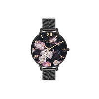 Signature Florals Black Mesh