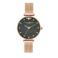 Queen Bee Queen Bee Black Mother of Pearl Rose Gold Mesh