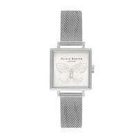 3D Butterfly Silver Mesh