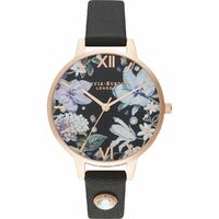 Bejewlled Florals Black & Rose Gold