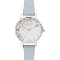 Pretty Blossom Silver Case Chalk Blue Strap