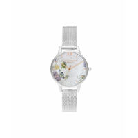 Watch - Olivia Burton Wishing Watch Silver Sunray RG & Silver Mesh