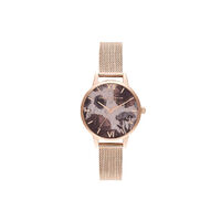 Celestial Rose Quartz & Pale Rose Gold Boucle Mesh