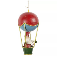 Santa In Hot Air Balloon Christmas Tree Decoration11cm