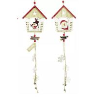 Wooden Window Christmas Tree Decoration 13cm