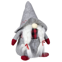 Girl Gnome In Red Flannelette Shirt 18cm
