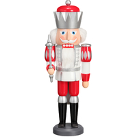 40cm Red & White King Nutcracker By Seiffener image