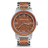 Watch - OG - Barrel - Mahogany Brushed Silver