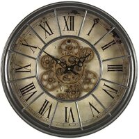 46.5cm Grant Grey Moving Gear Wall Clock By COUNTRYFIELD image
