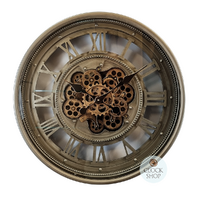 60cm Marinus Grey Moving Gear Wall Clock By COUNTRYFIELD image