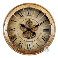 60cm Alford Copper Moving Gear Wall Clock By COUNTRYFIELD image