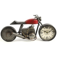 Red Industrial Rat Motor Bike Table Clock