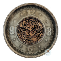 60cm Jolijn Bronze Moving Gear Wall Clock By COUNTRYFIELD image