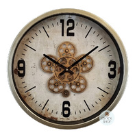 46cm Thijs Bronze Moving Gear Wall Clock By COUNTRYFIELD image