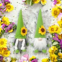 32cm Garden Gnome With Sunflower Hat - Boy Or Girl image