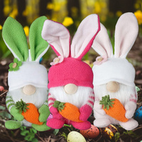 22cm Bunny Gnome With Carrot - Assorted Colours image
