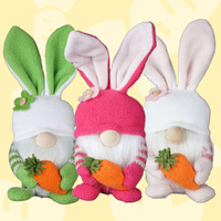 22cm Bunny Gnome With Carrot - Assorted Colours