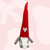 45cm Gnome With Stripey Top & Long Red Hat