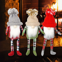 36cm Tartan Gnome With Knitted Beanie - Assorted Colours image