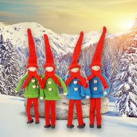 35.5cm Christmas Gnome Couple - Assorted Colours image