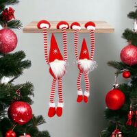 Hanging Gnome With Red Stripey Clothes & Red Hat - Assorted Sizes image