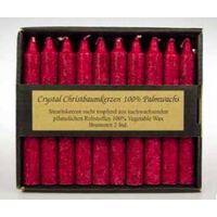 Red Christmas Tree Candles 20 Pack