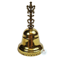 Brass Table Bell With Decorative Handle image