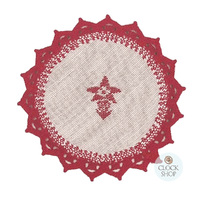 Red Edelweiss Round Coaster By Schatz (14cm)
