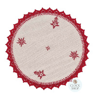 Red Edelweiss Round Placemat By Schatz (25cm) image