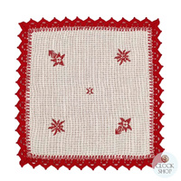 Red Edelweiss Square Placemat By Schatz (25cm) image