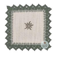 Green Edelweiss Square Coaster By Schatz (14cm) image