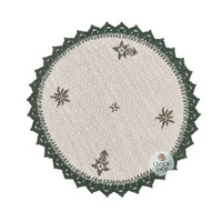 Green Edelweiss Round Placemat By Schatz (25cm) image