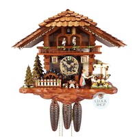 Beer Drinkers & Rolling Pin 8 Day Mechanical Chalet Cuckoo Clock With Dancers 40cm By HÖNES image
