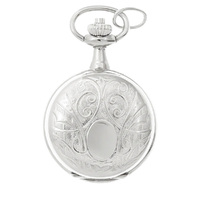 2.5cm Floral Swirl Sterling Silver Pendant Watch By CLASSIQUE (Roman) image