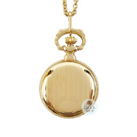 2.3cm Striped Crest Gold Plated Pendant Watch By CLASSIQUE image
