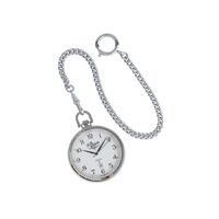 CHROME SILVER OPEN DIAL SMALL POCKET WATCH BY RM WILLIAMS