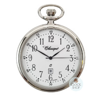 4.8cm Stainless Steel Open Dial Pocket Watch By CLASSIQUE (White Arabic) image