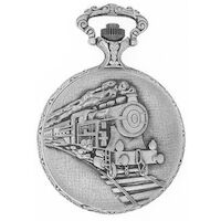 Rhodium Plated Pocket Watch With Train By CLASSIQUE