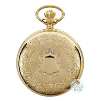 4.8cm Crest Gold Plated Pocket Watch By CLASSIQUE (Arabic) image