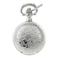 Rhodium Plated Pendant Watch With Floral Etch By CLASSIQUE