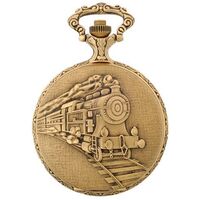 Pocket Watch - Classique - Antique Gold Train