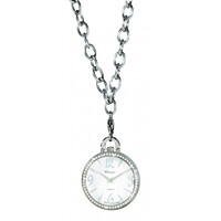 Stainless Steel Pendant Watch With Crystal Surrounds Open Dial By CLASSIQUE