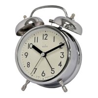 12.5cm Hardwick Chrome Double Bell Silent Analogue Alarm Clock By ACCTIM image