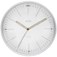 Solna - White Sweep Hand Wall Clock 28cm By ACCTIM